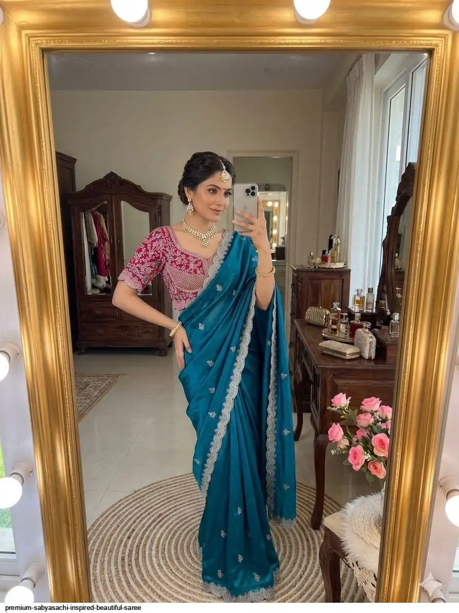 PREMIUM SABYASACHI INSPIRED BEAUTIFUL SAREE 4