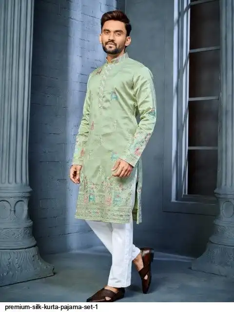 PREMIUM SILK KURTA PAJAMA SET 1 H