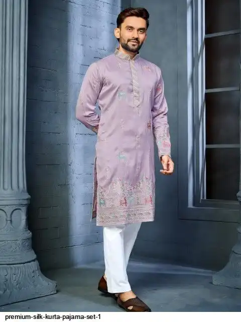 PREMIUM SILK KURTA PAJAMA SET 1 C
