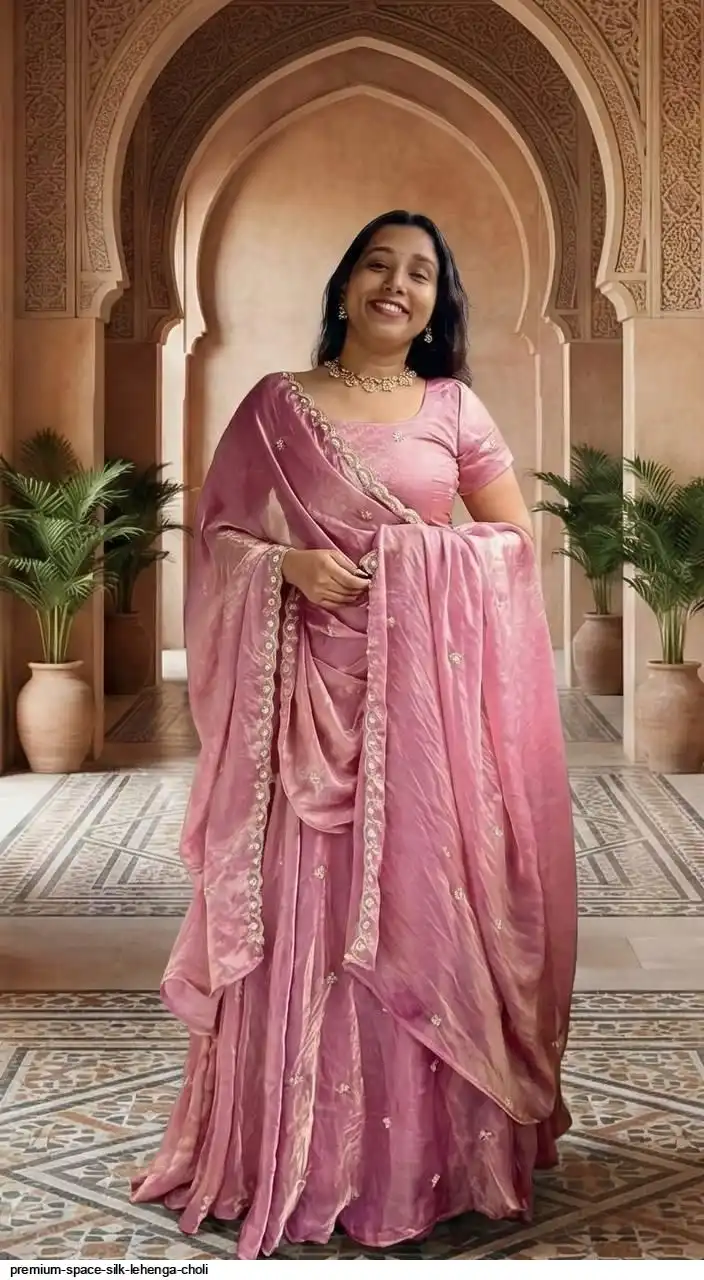 PREMIUM SPACE SILK LEHENGA CHOLI C