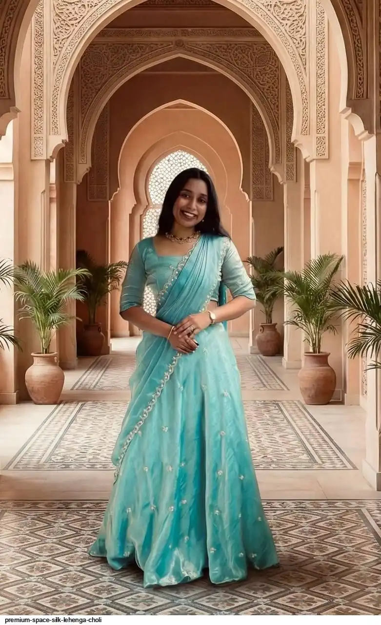 PREMIUM SPACE SILK LEHENGA CHOLI B