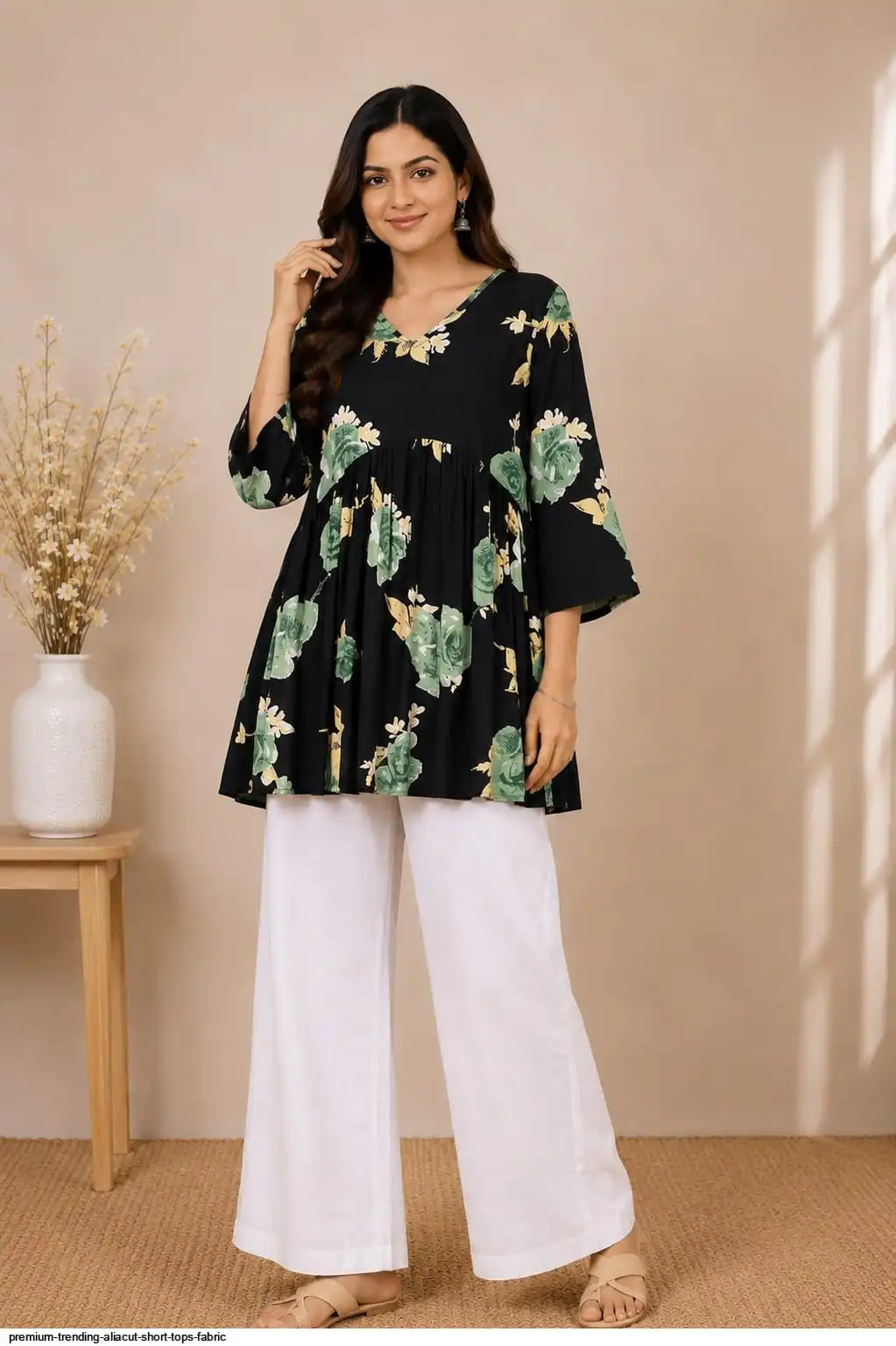 PREMIUM TRENDING ALIA CUT SHORT TOPS FABRIC A