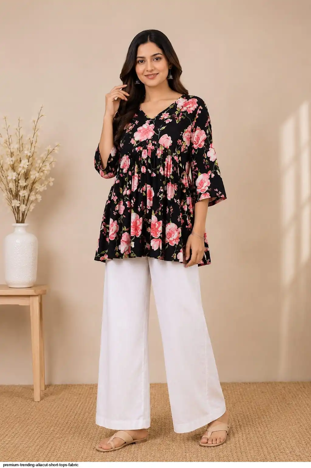 PREMIUM TRENDING ALIA CUT SHORT TOPS FABRIC C