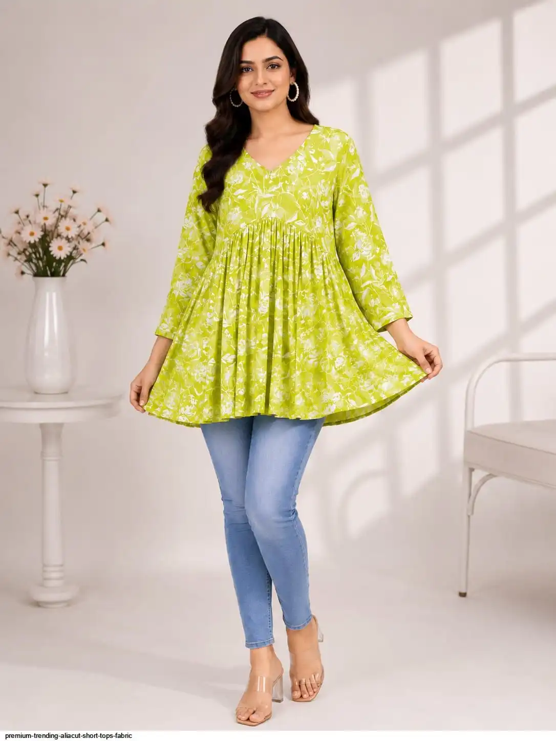 PREMIUM TRENDING ALIA CUT SHORT TOPS FABRIC H