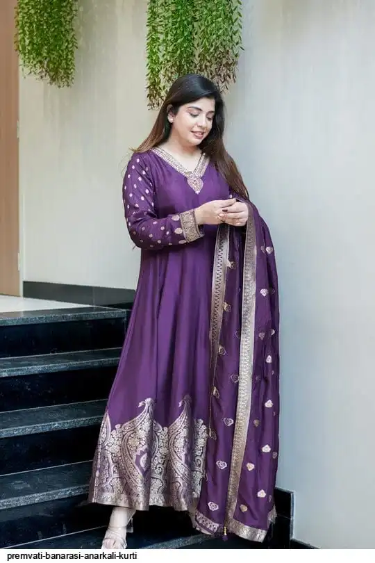 PREMVATI BANARASI ANARKALI KURTI A