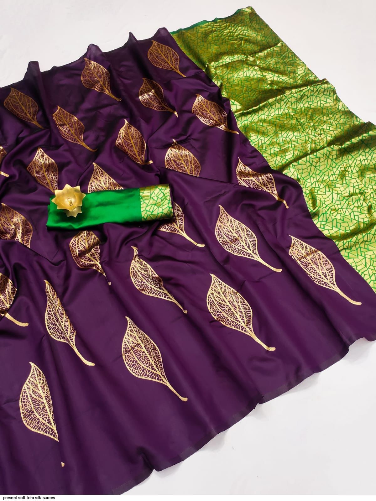 PRESENT SOFT LICHI SILK SAREES A