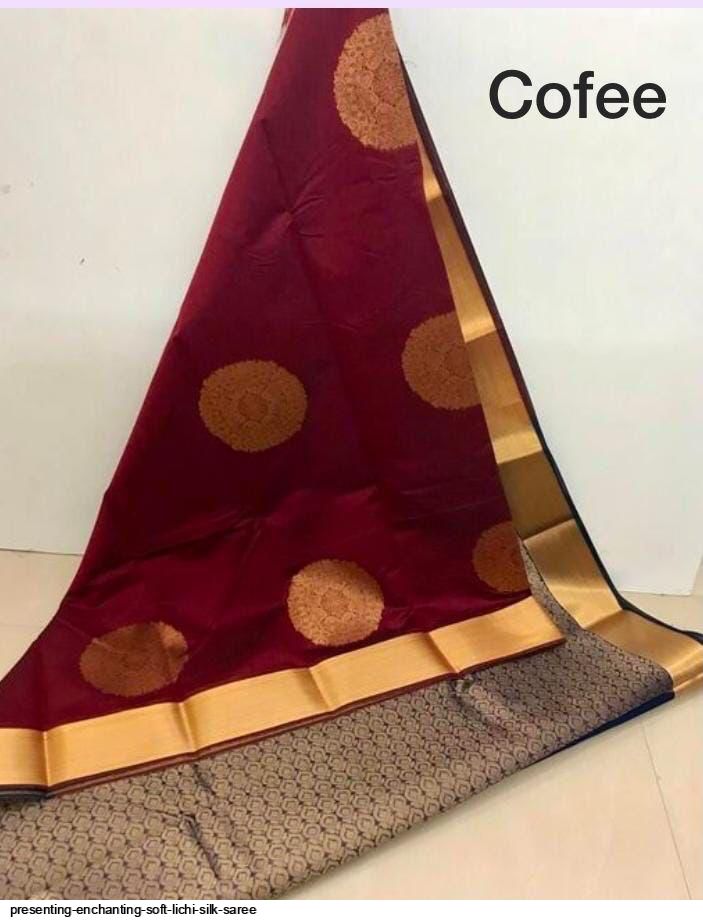 PRESENTING ENCHANTING SOFT LICHI SILK SAREE E