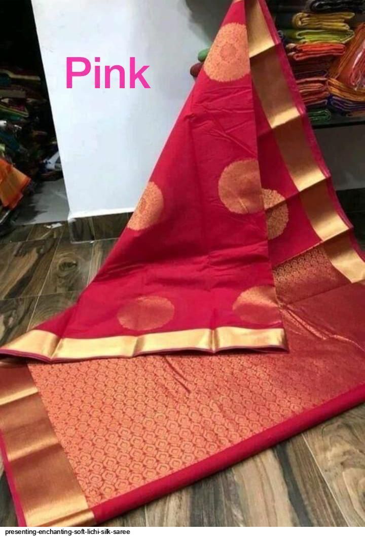 PRESENTING ENCHANTING SOFT LICHI SILK SAREE B