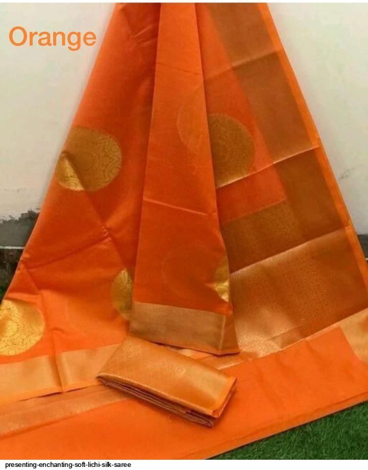 PRESENTING ENCHANTING SOFT LICHI SILK SAREE F