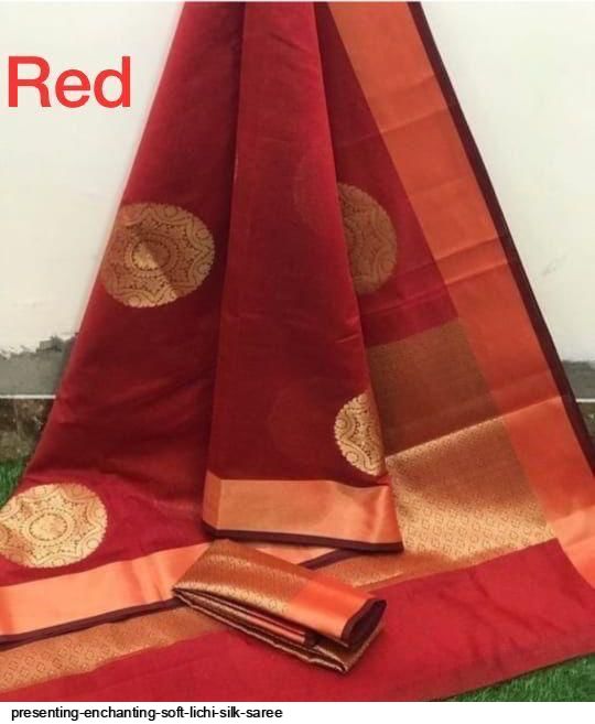 PRESENTING ENCHANTING SOFT LICHI SILK SAREE D