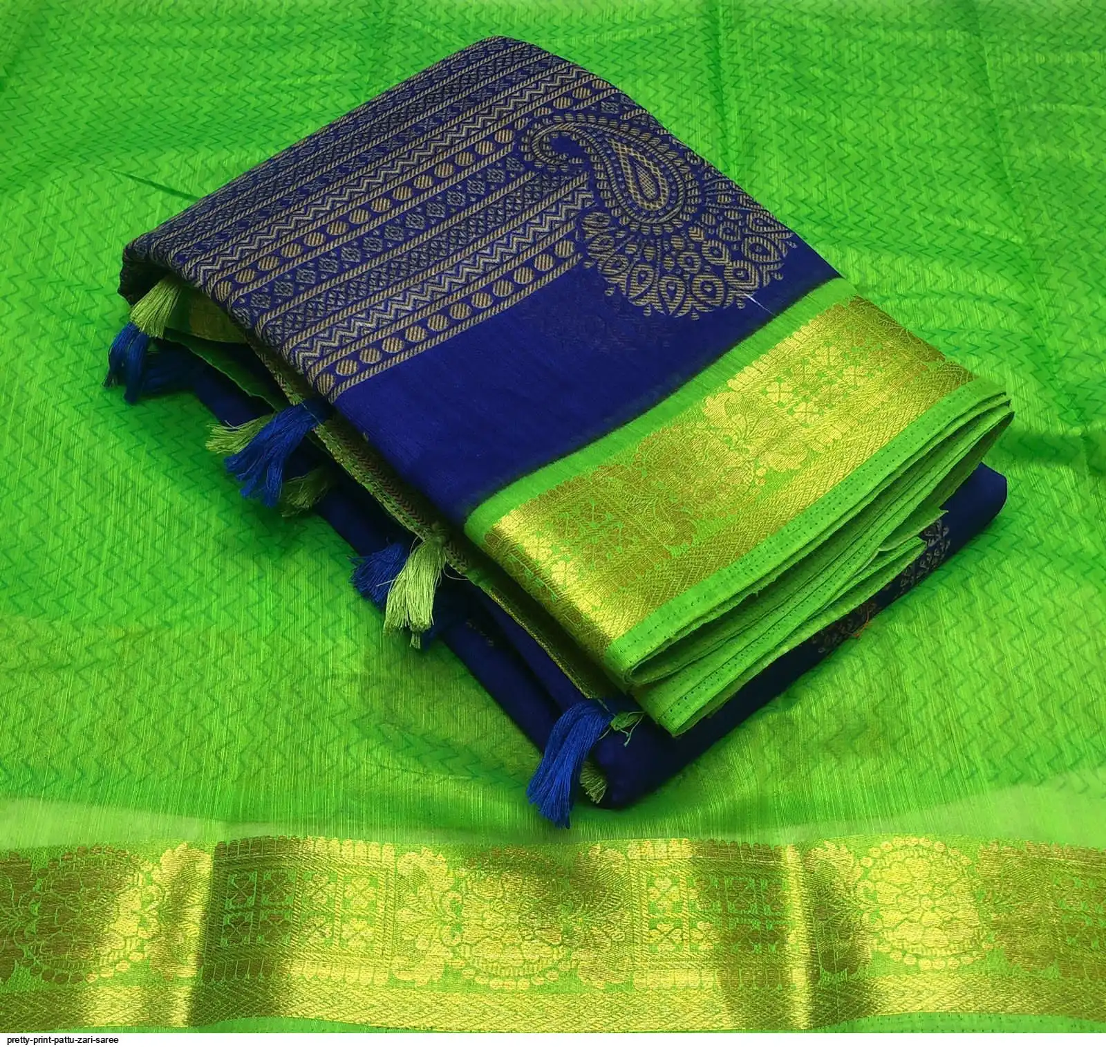 PRETTY PRINT PATTU ZARI SAREE