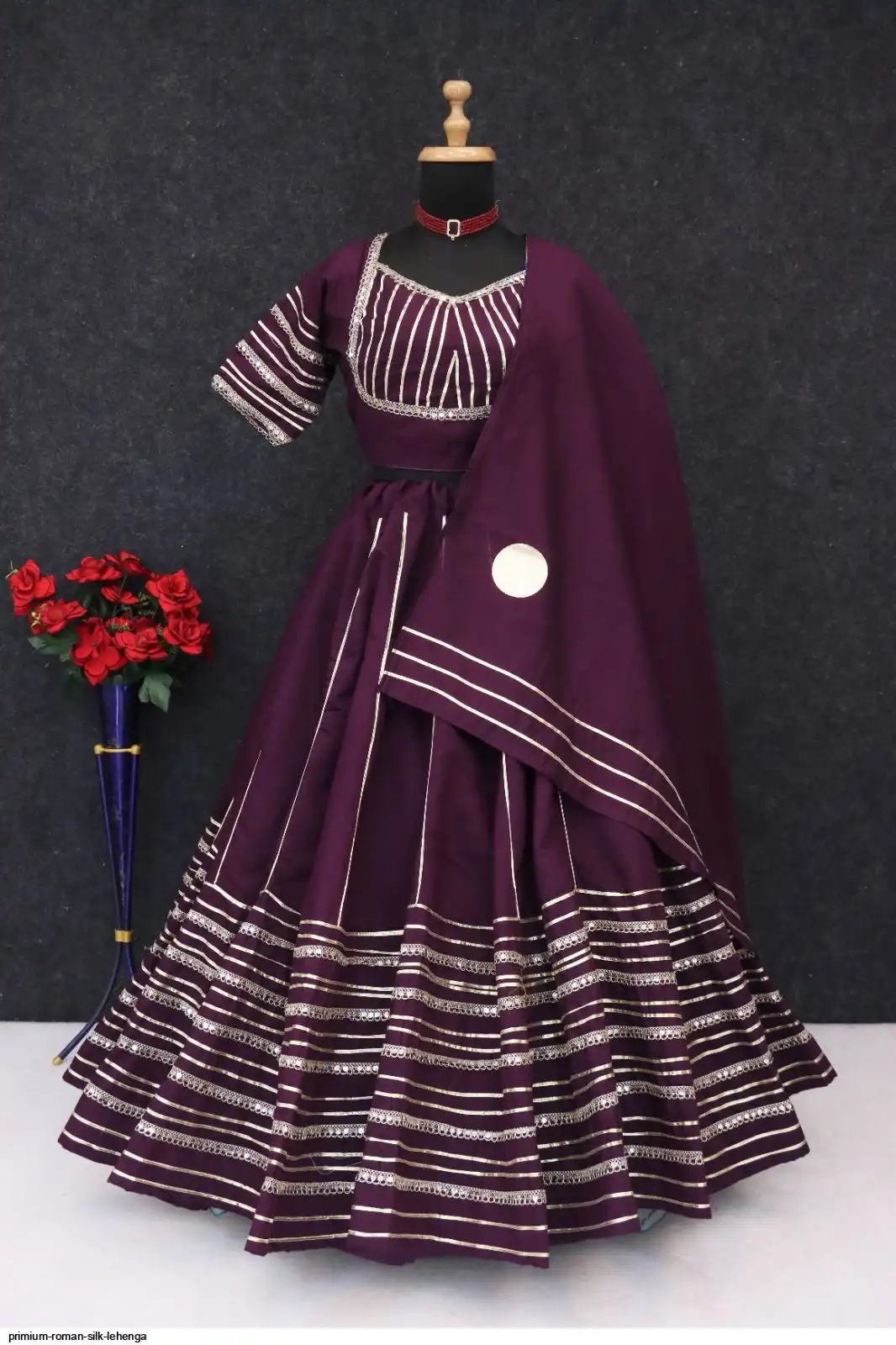 PRIMIUM ROMAN SILK LEHENGA 2