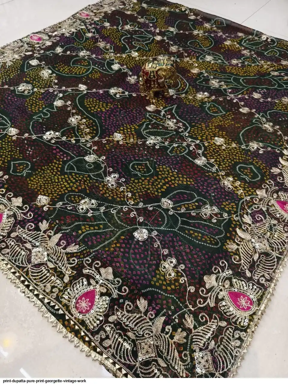 PRINT DUPATTA PURE PRINT GEORGETTE VINTAGE WORK 2