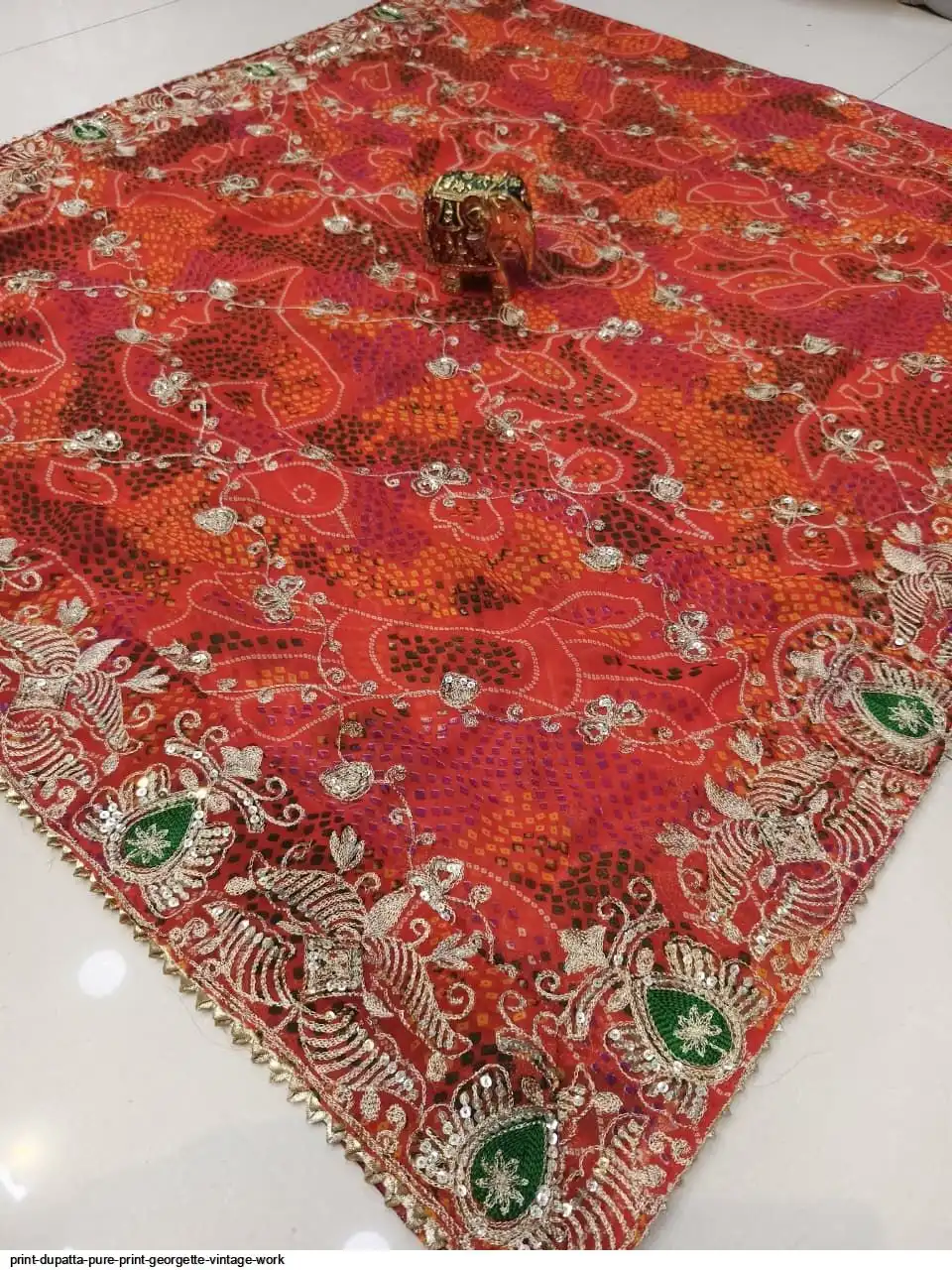 PRINT DUPATTA PURE PRINT GEORGETTE VINTAGE WORK 4