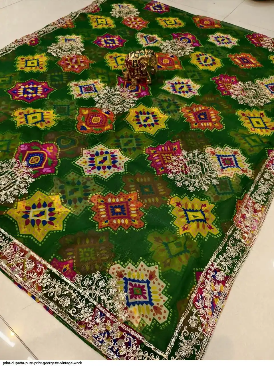 PRINT DUPATTA PURE PRINT GEORGETTE VINTAGE WORK 8
