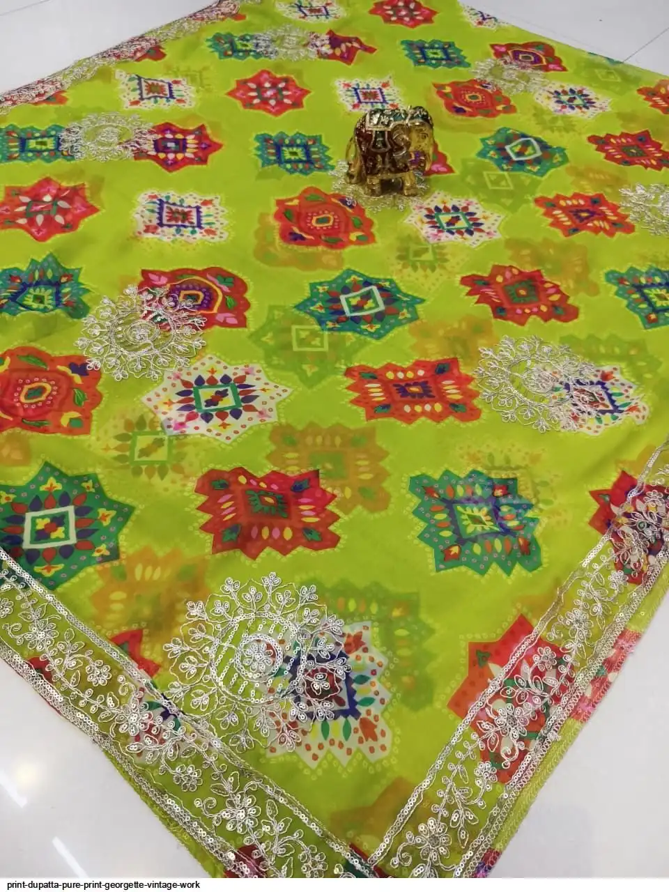 PRINT DUPATTA PURE PRINT GEORGETTE VINTAGE WORK 11