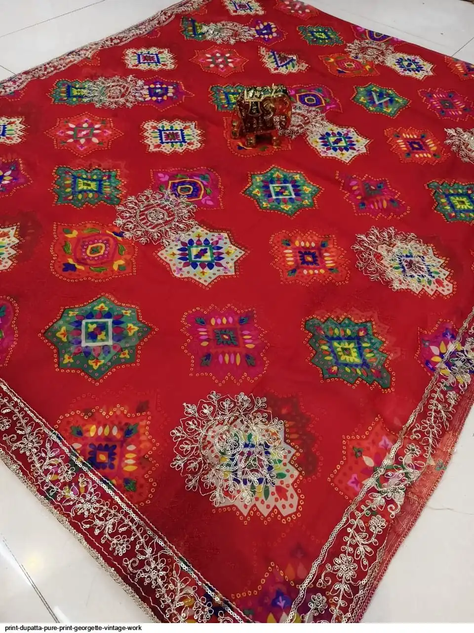 PRINT DUPATTA PURE PRINT GEORGETTE VINTAGE WORK 10