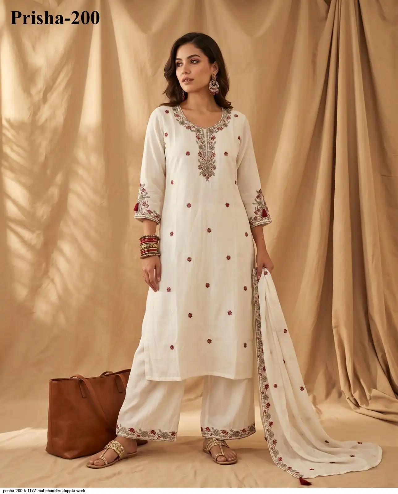 PRISHA 200 K 1177 MUL CHANDERI DUPPTA WORK C