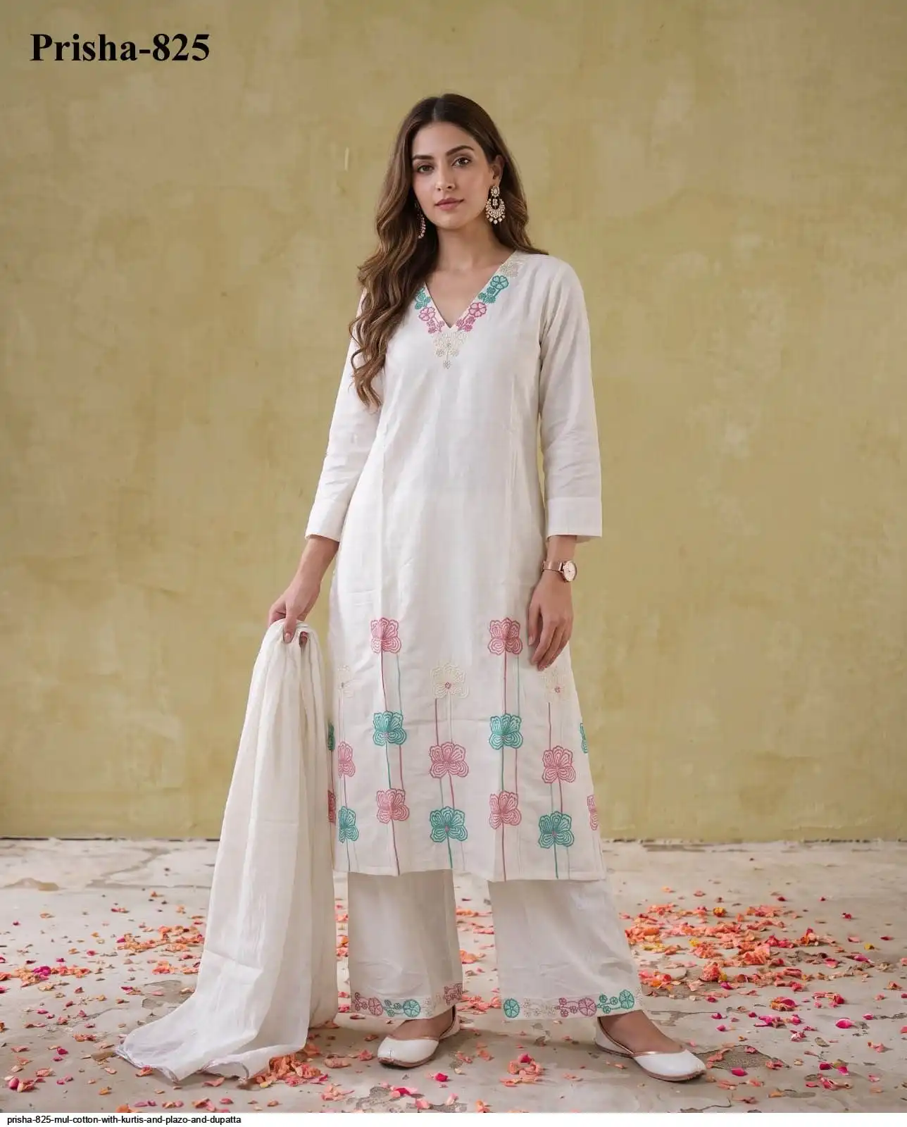 PRISHA 825 MUL COTTON WITH KURTIS AND PLAZO AND DUPATTA G