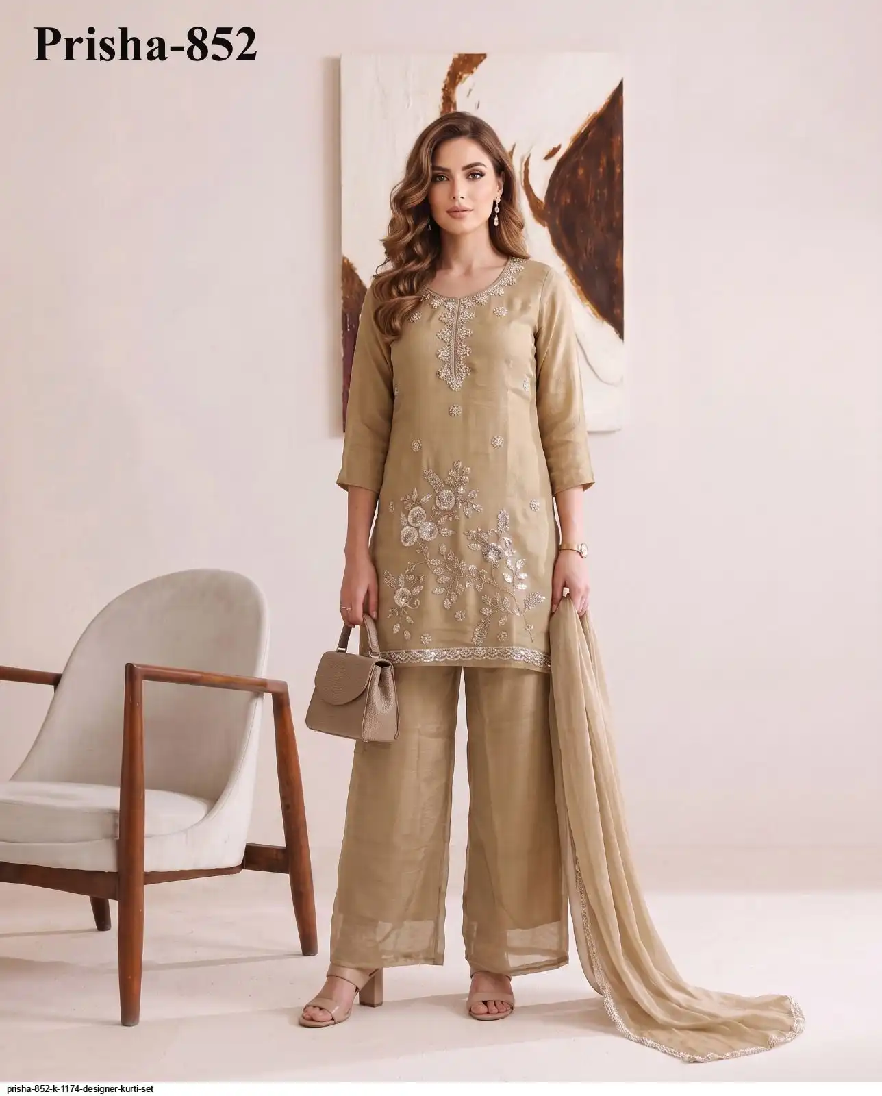 PRISHA 852 K 1174 DESIGNER KURTI SET A