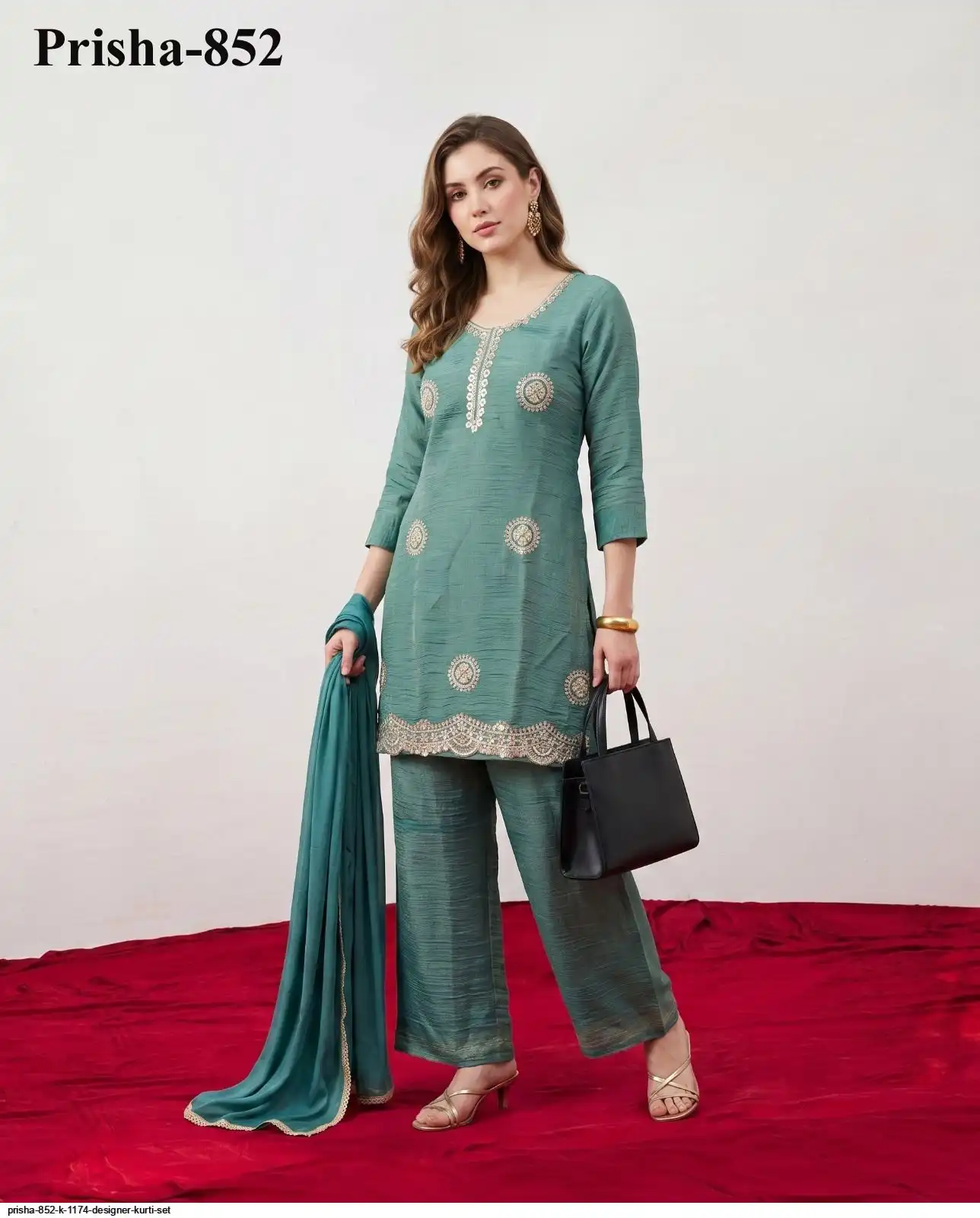 PRISHA 852 K 1174 DESIGNER KURTI SET B