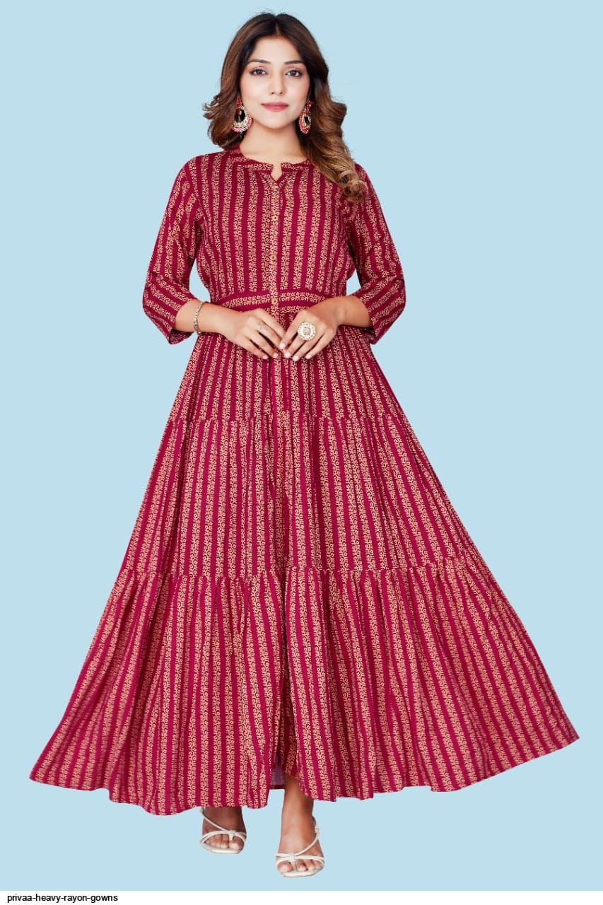 PRIVAA heavy rayon gowns