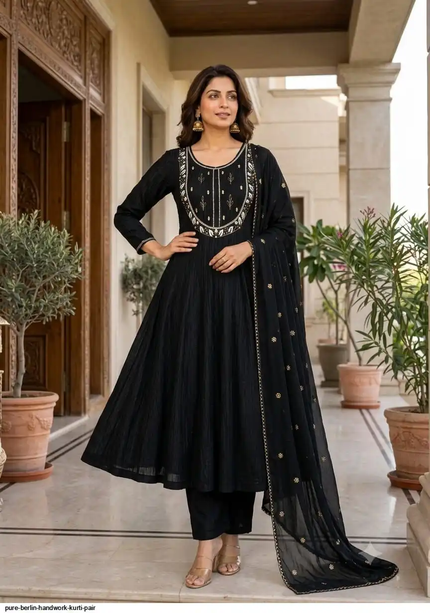 PURE BERLIN HANDWORK KURTI PAIR C