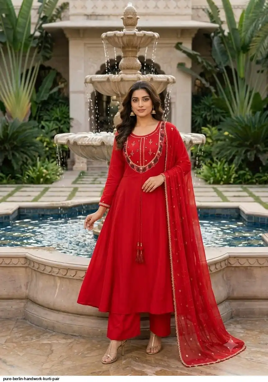 PURE BERLIN HANDWORK KURTI PAIR A