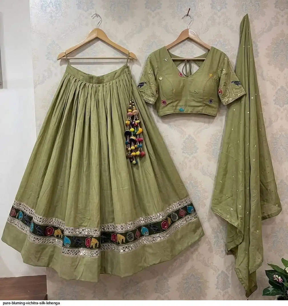 PURE BLUMING VICHITRA SILK LEHENGA 2