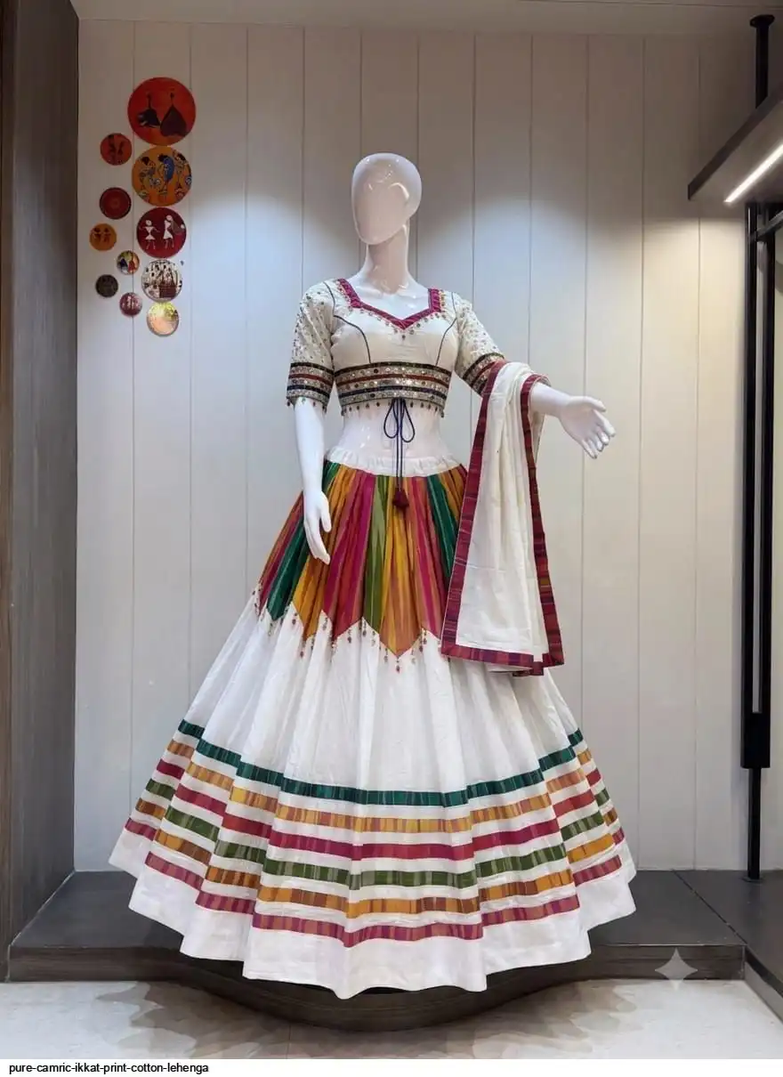 PURE CAMRIC IKKAT PRINT COTTON LEHENGA 2