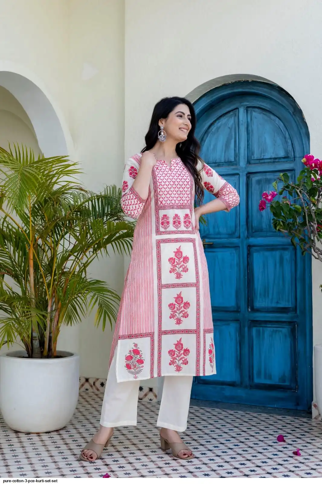 PURE COTTON 3 PCE KURTI SET SET B