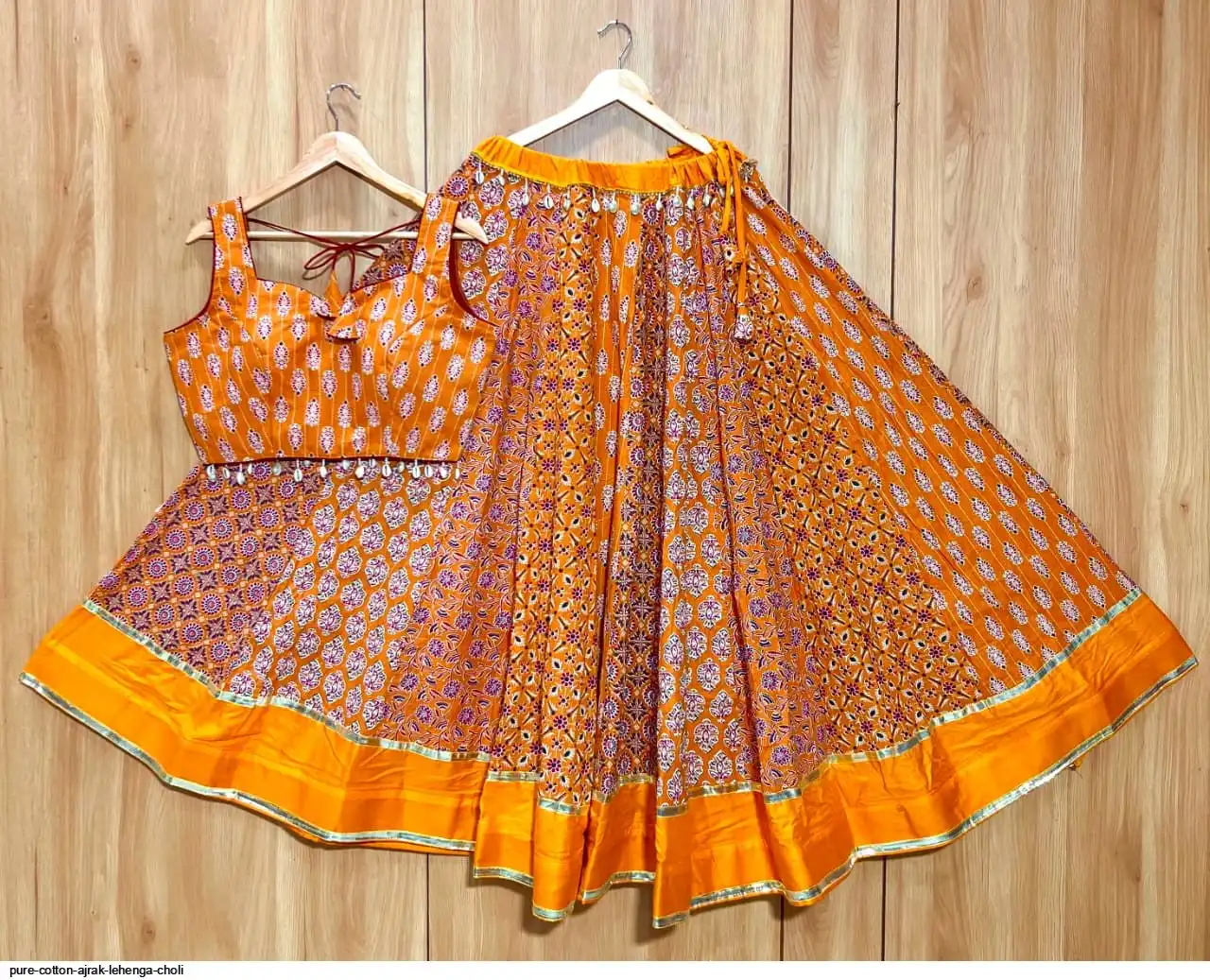 PURE COTTON AJRAK LEHENGA CHOLI B