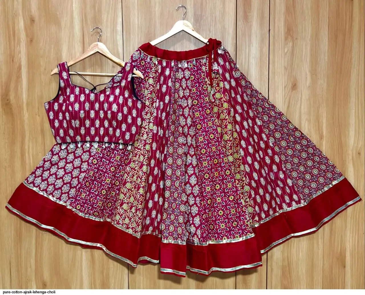 PURE COTTON AJRAK LEHENGA CHOLI C