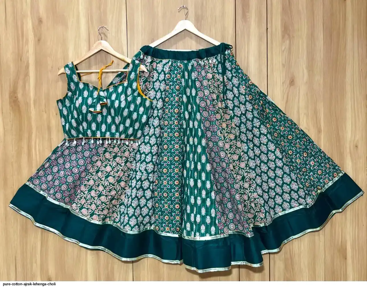 PURE COTTON AJRAK LEHENGA CHOLI D