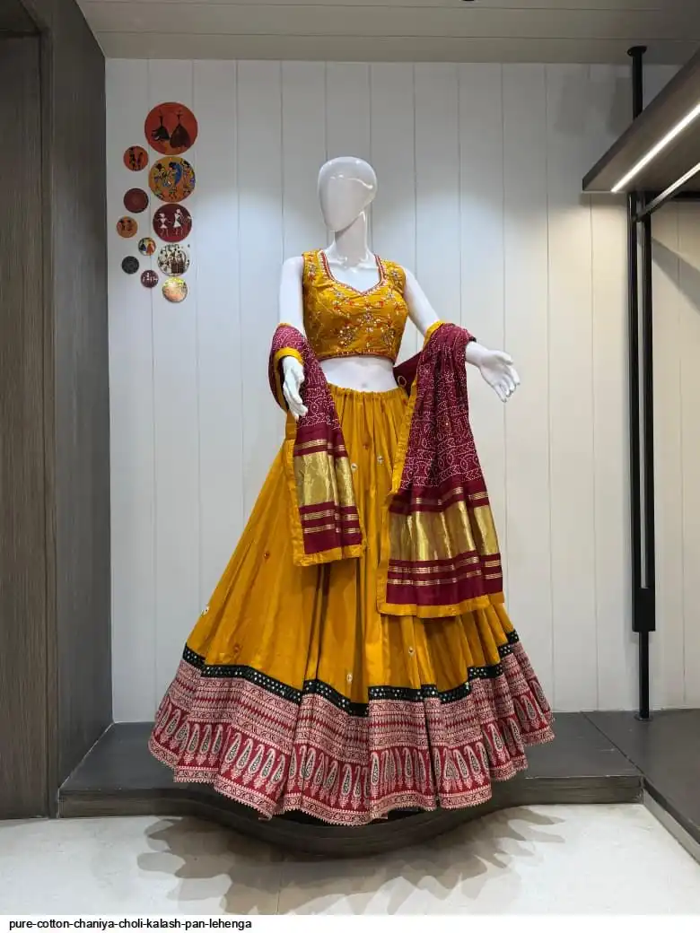 PURE COTTON CHANIYA CHOLI KALASH PAN LEHENGA 3