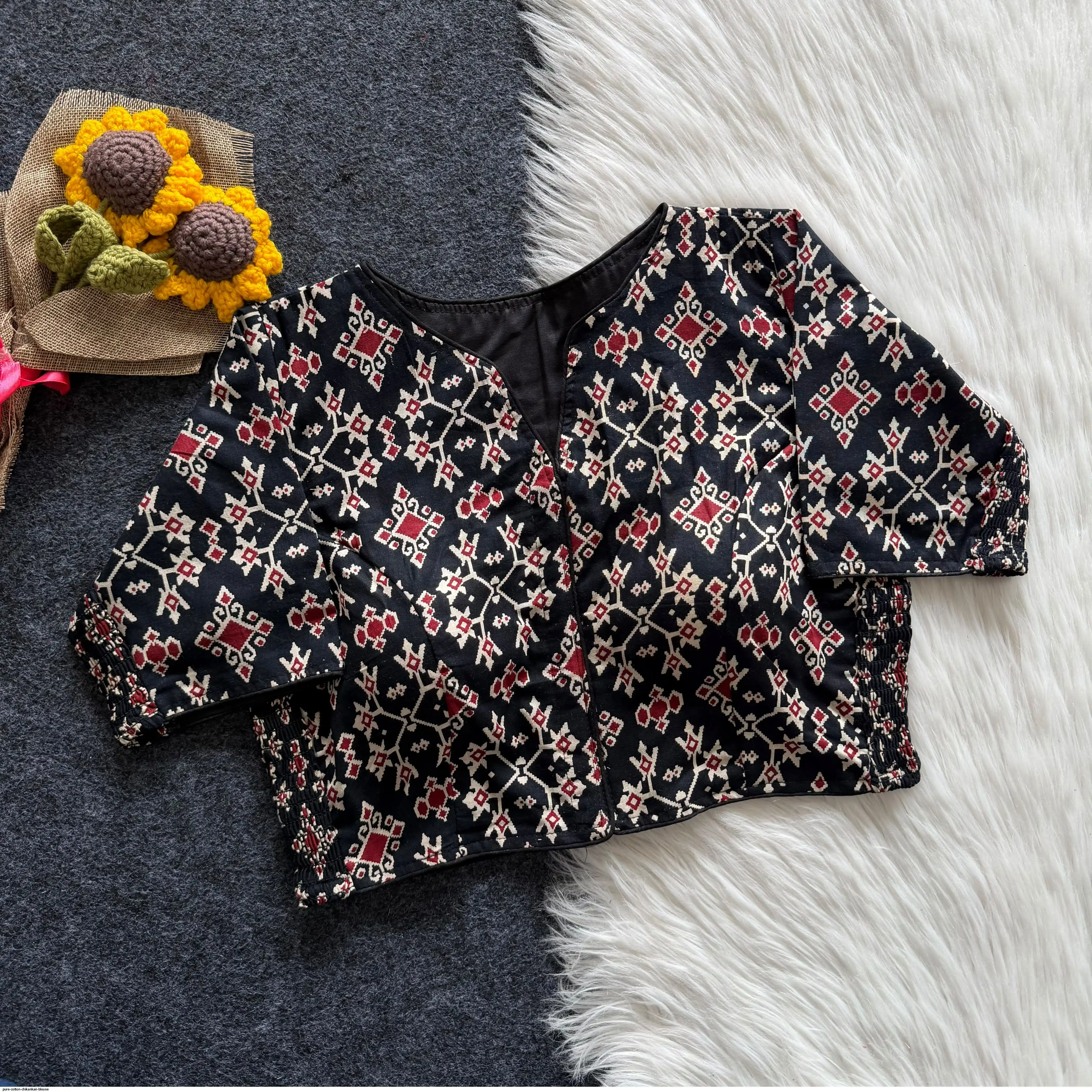 PURE COTTON CHIKANKARI BLOUSE 19