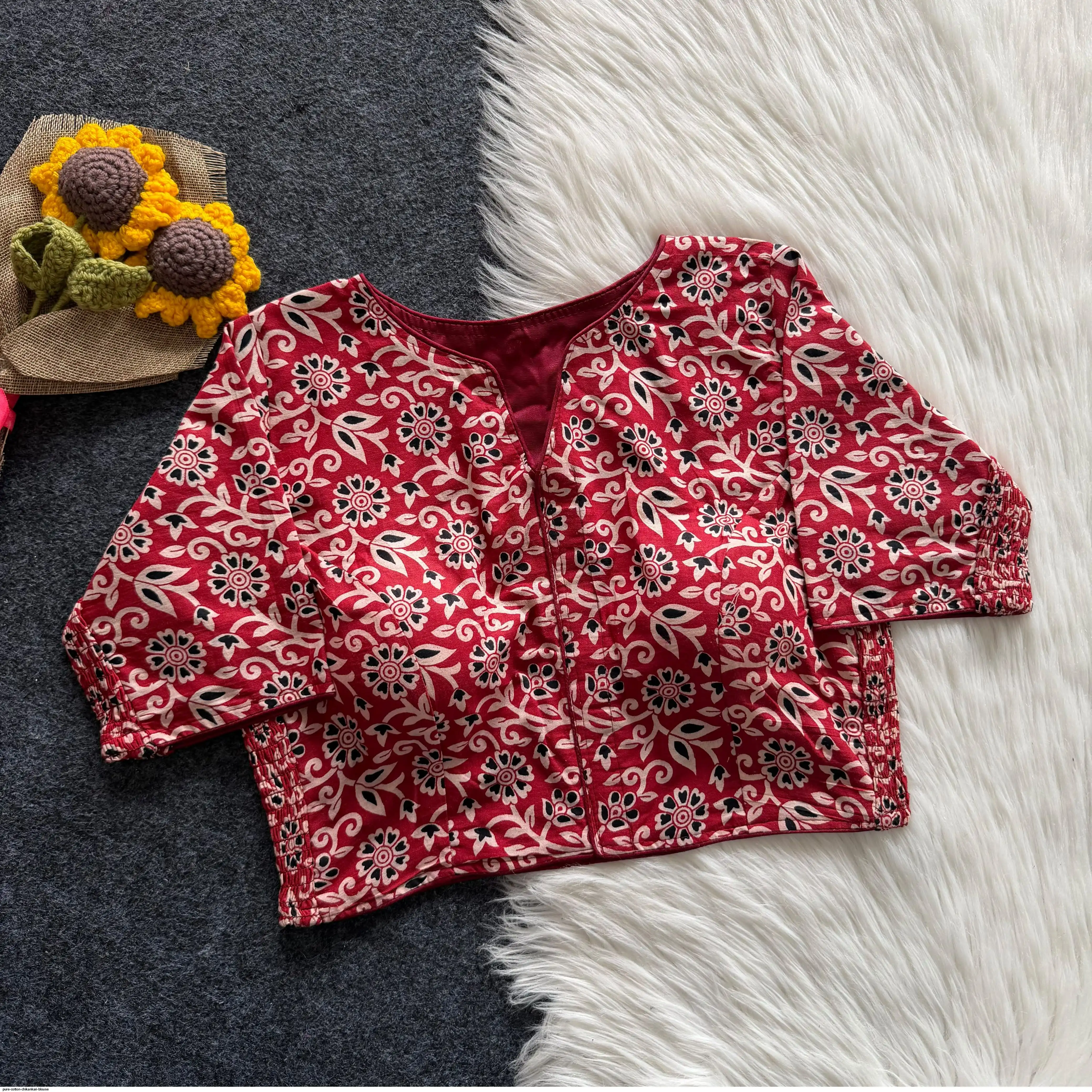 PURE COTTON CHIKANKARI BLOUSE 16