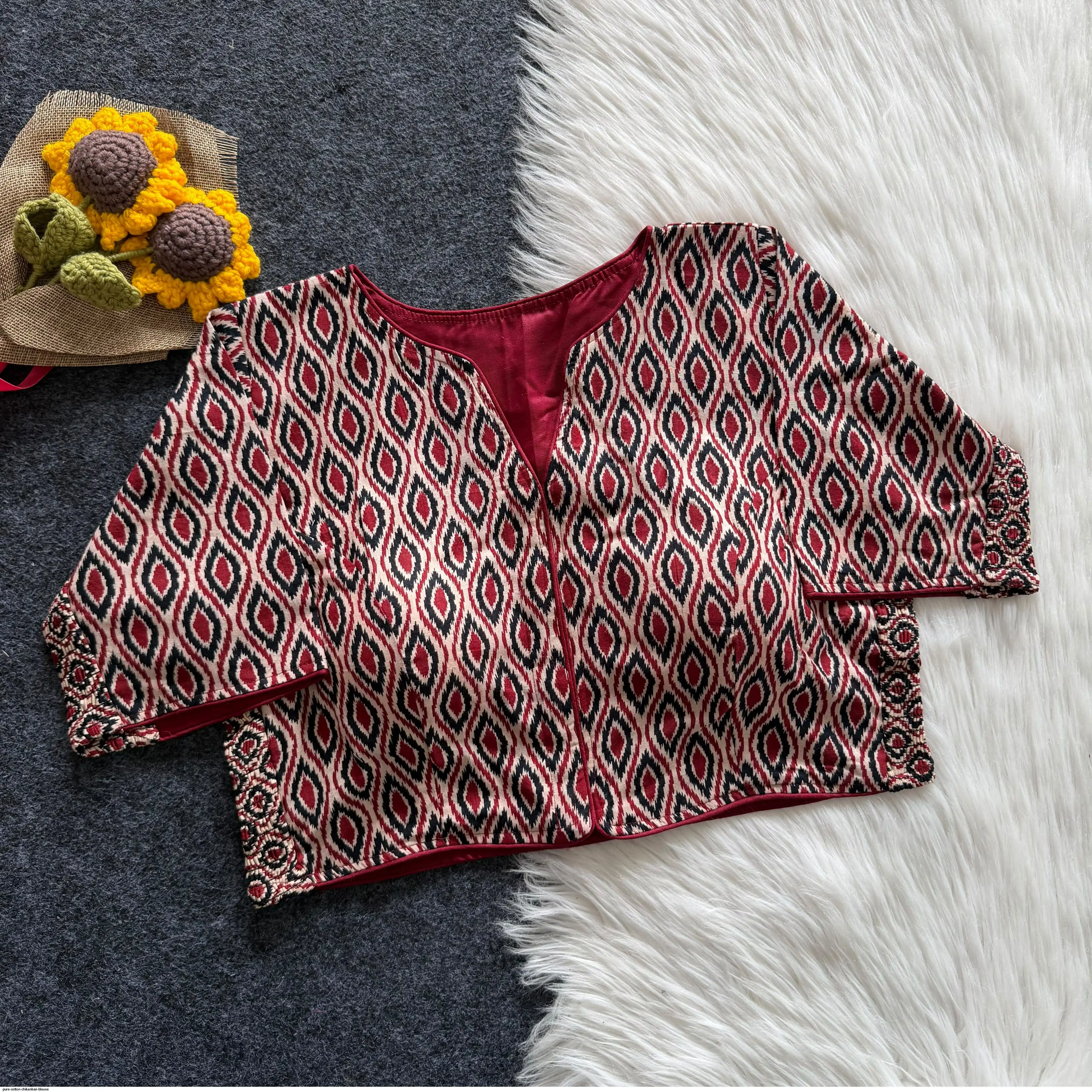 PURE COTTON CHIKANKARI BLOUSE 14