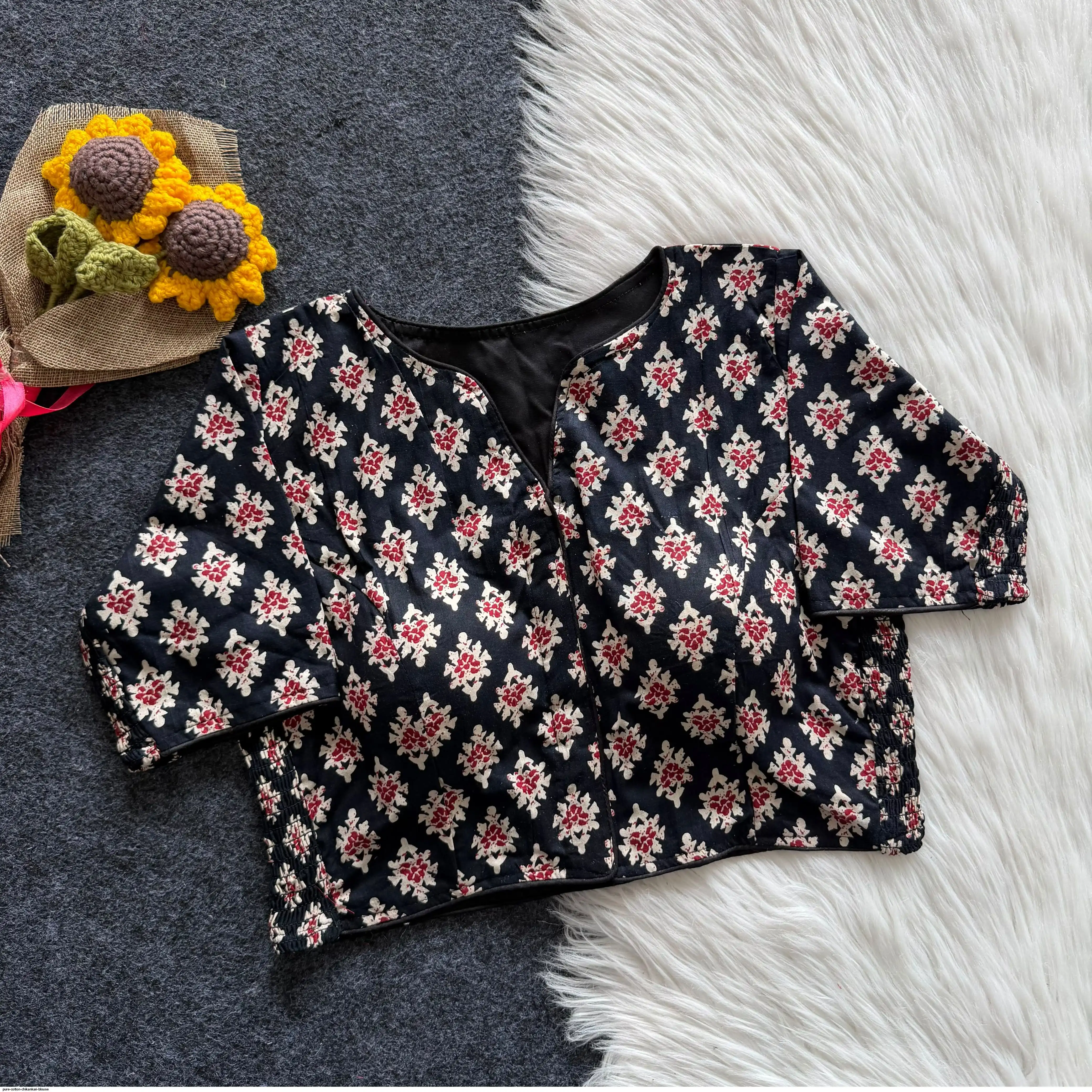 PURE COTTON CHIKANKARI BLOUSE 13