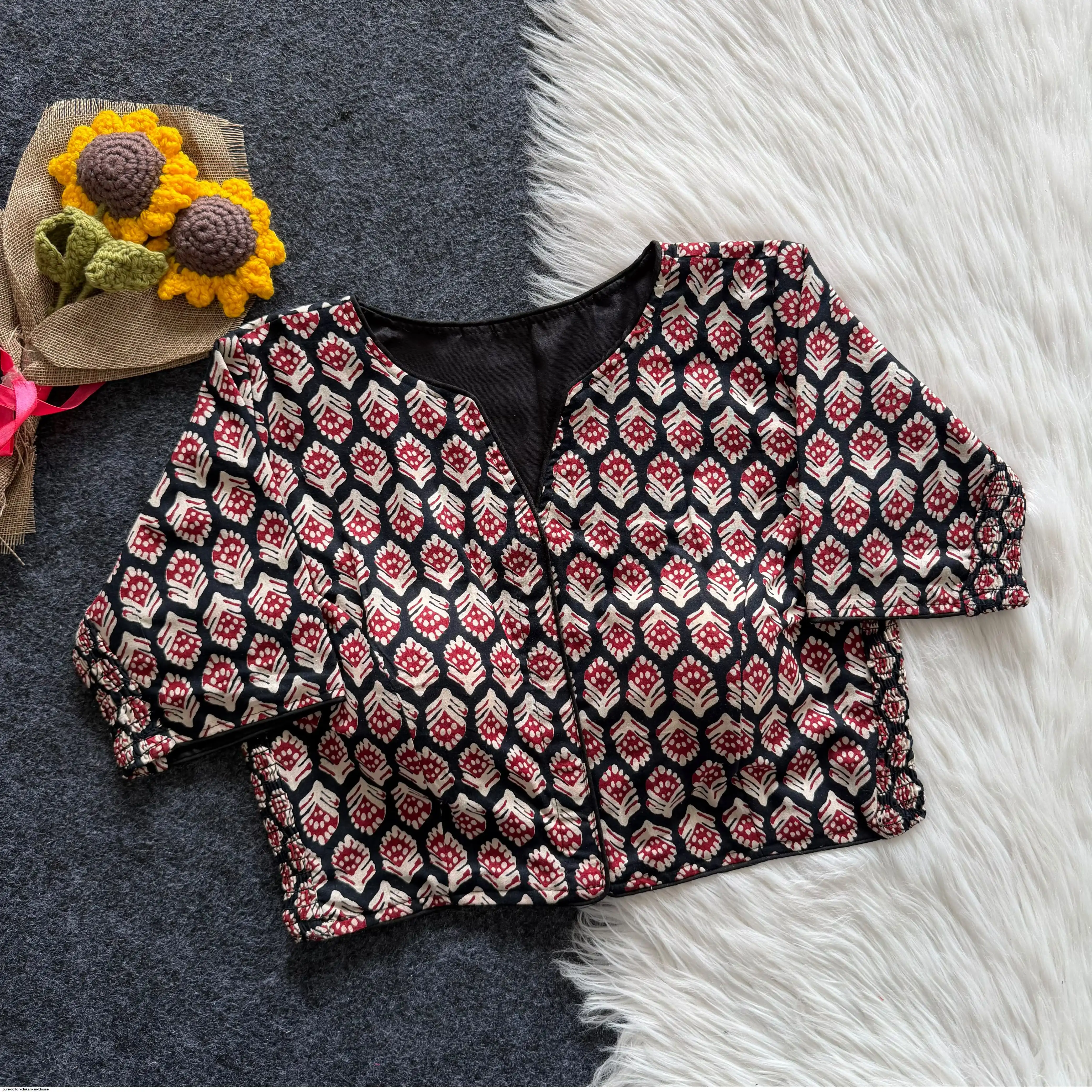 PURE COTTON CHIKANKARI BLOUSE 11