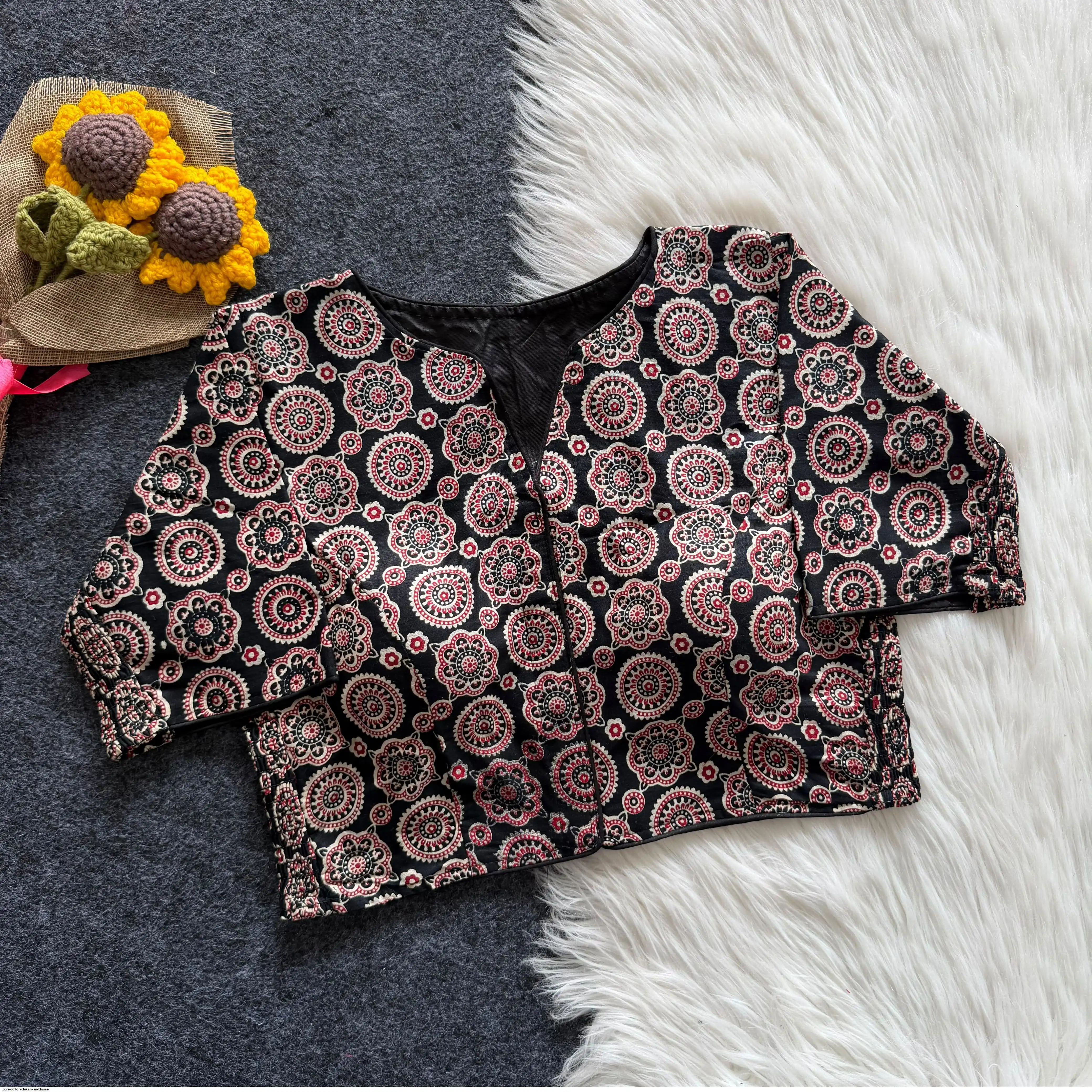 PURE COTTON CHIKANKARI BLOUSE 4