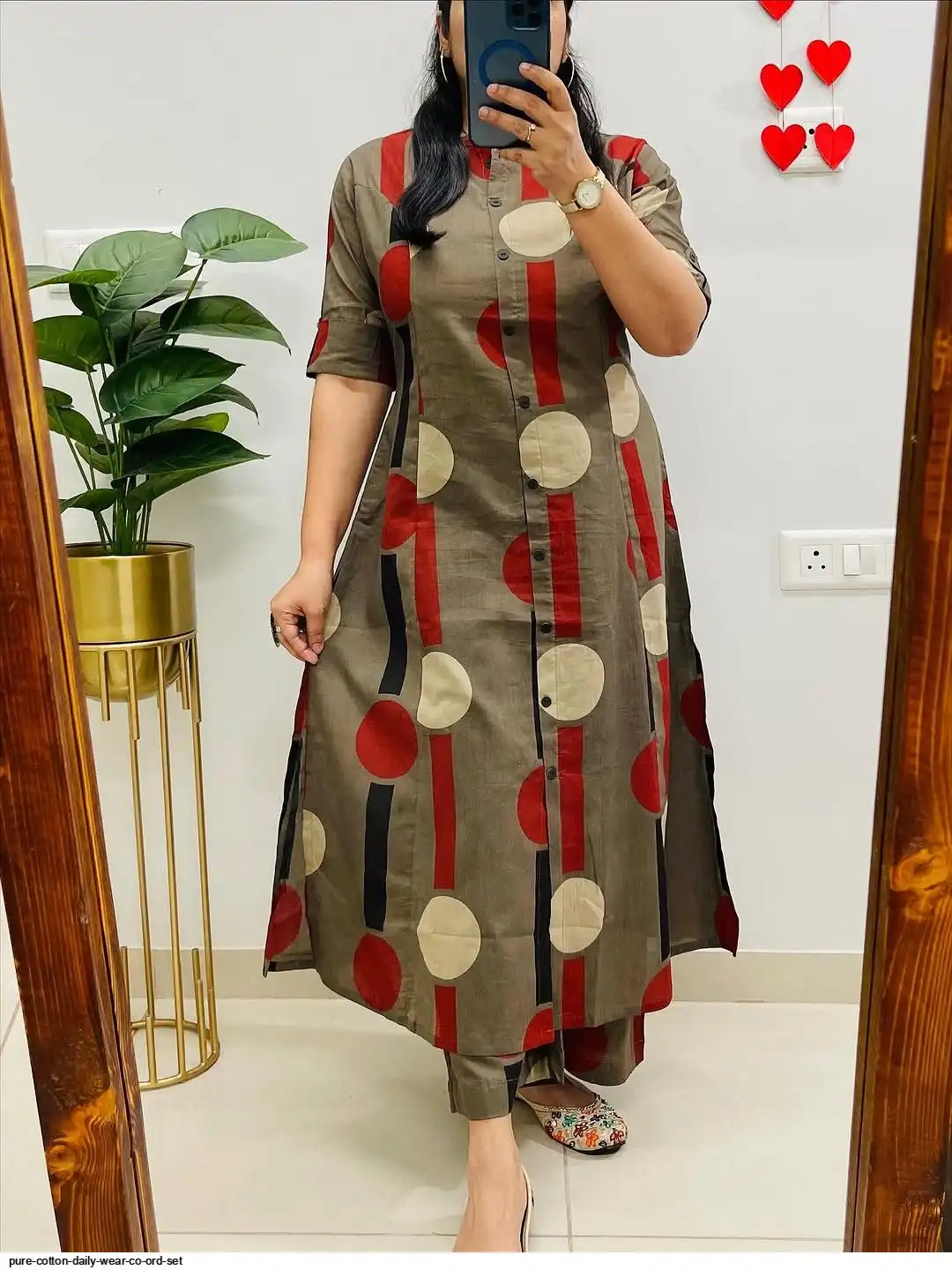 PURE COTTON DAILY WEAR CO ORD SET C
