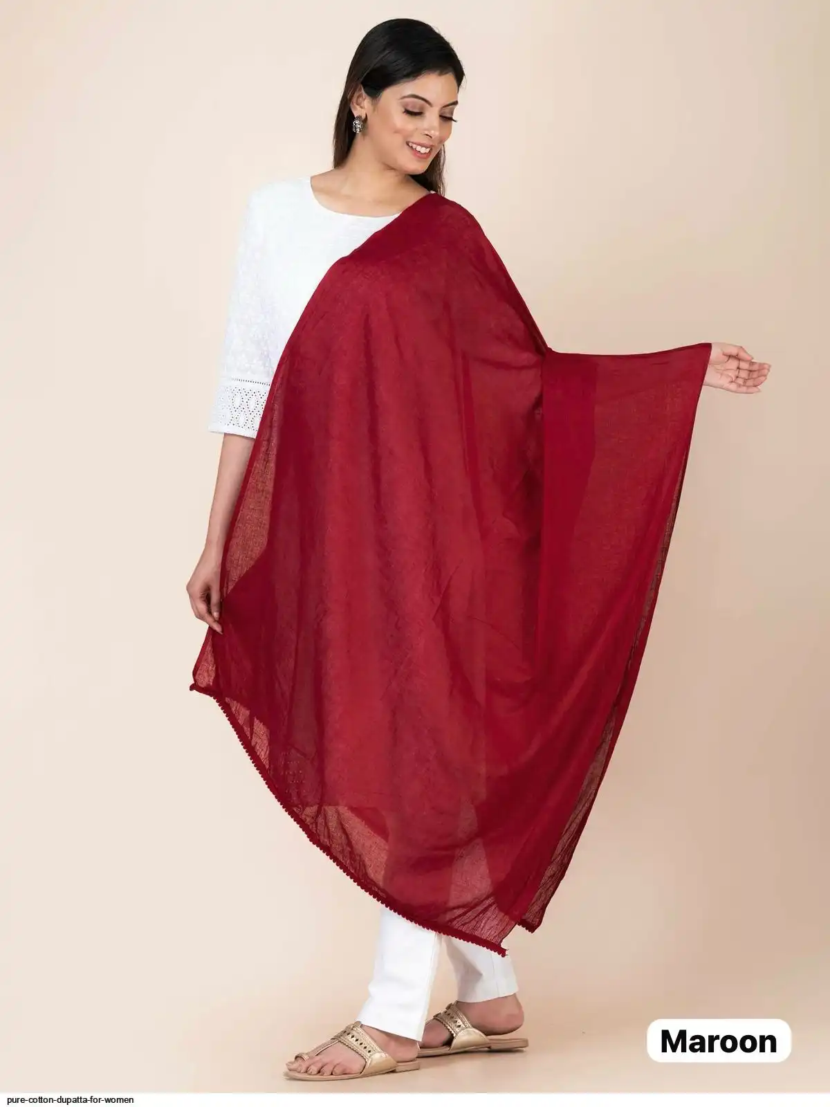 PURE COTTON DUPATTA FOR WOMEN K