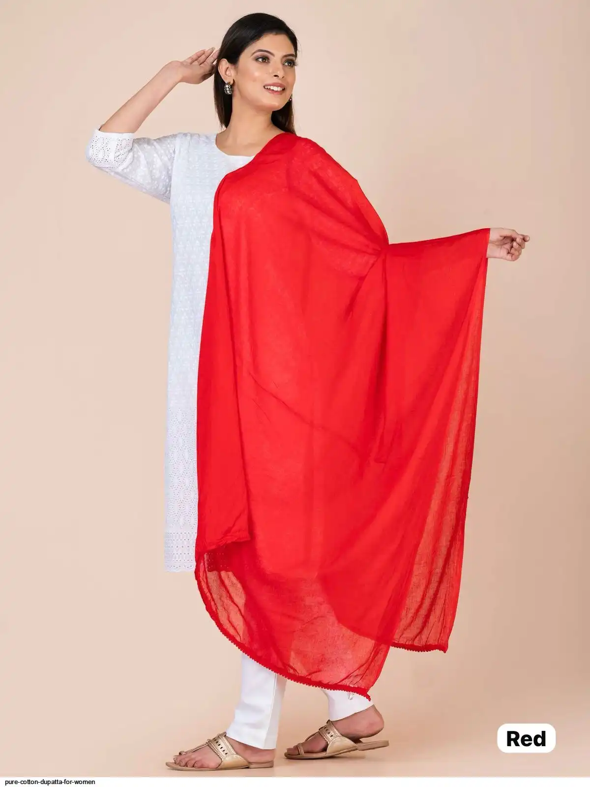 PURE COTTON DUPATTA FOR WOMEN J