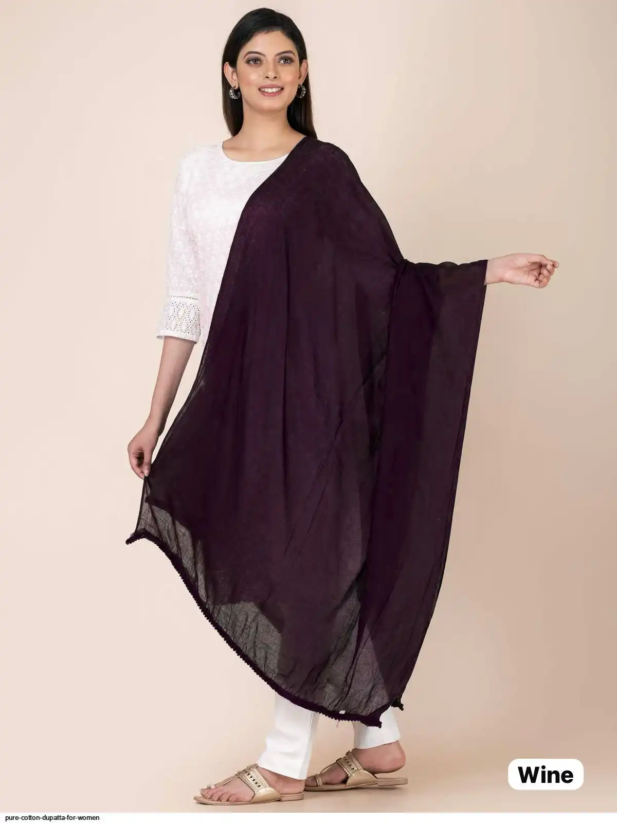 PURE COTTON DUPATTA FOR WOMEN D