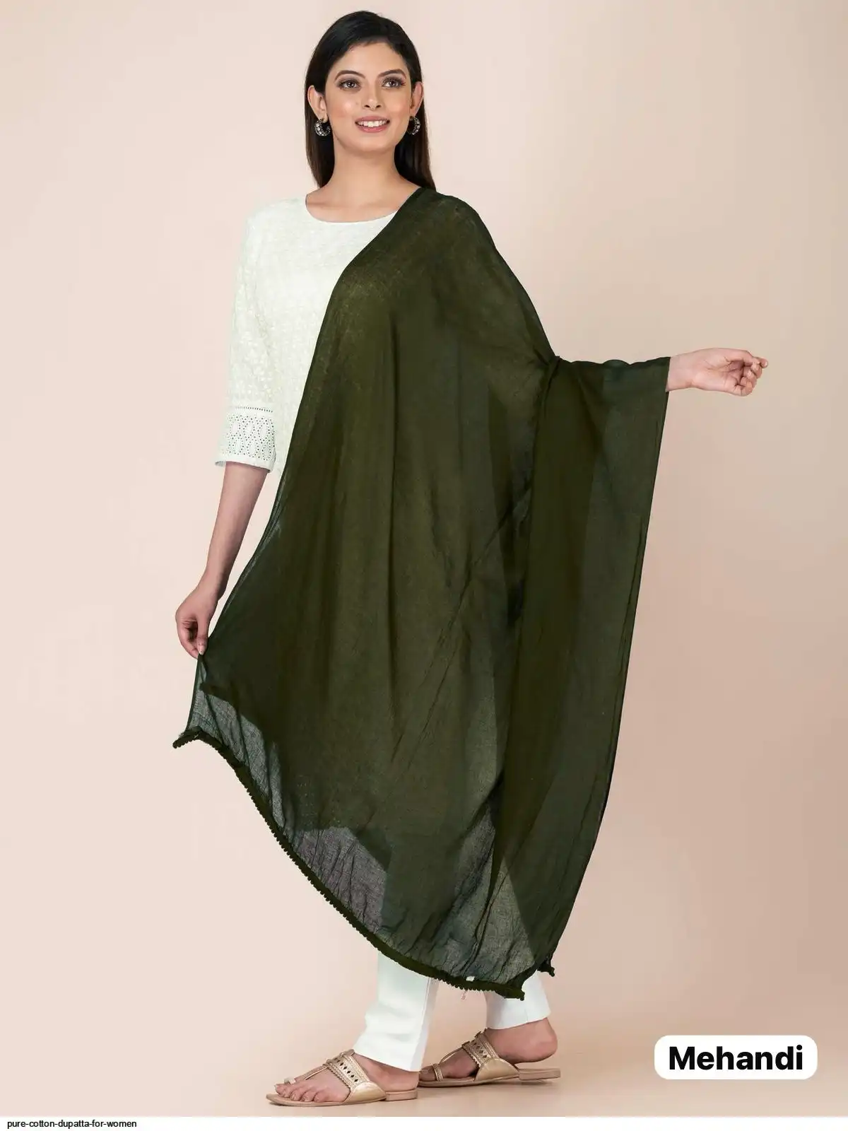 PURE COTTON DUPATTA FOR WOMEN H