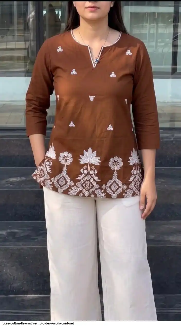 PURE COTTON FLEX WITH EMBROIDERY WORK CORD SET B