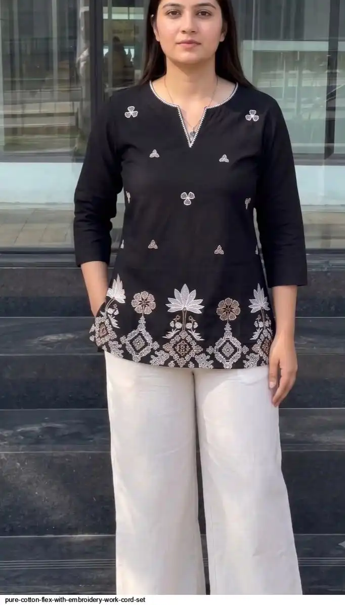 PURE COTTON FLEX WITH EMBROIDERY WORK CORD SET C