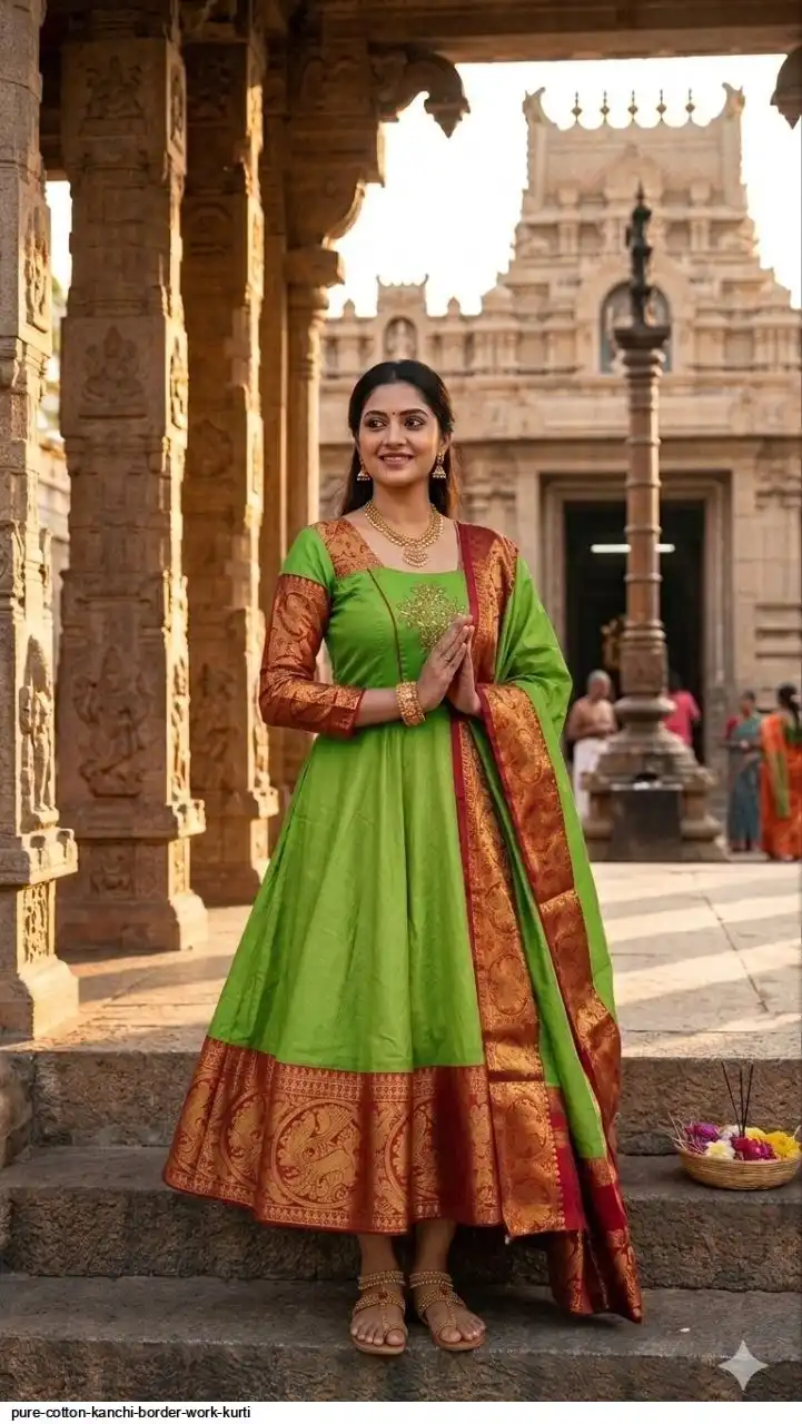 PURE COTTON KANCHI BORDER WORK KURTI 3