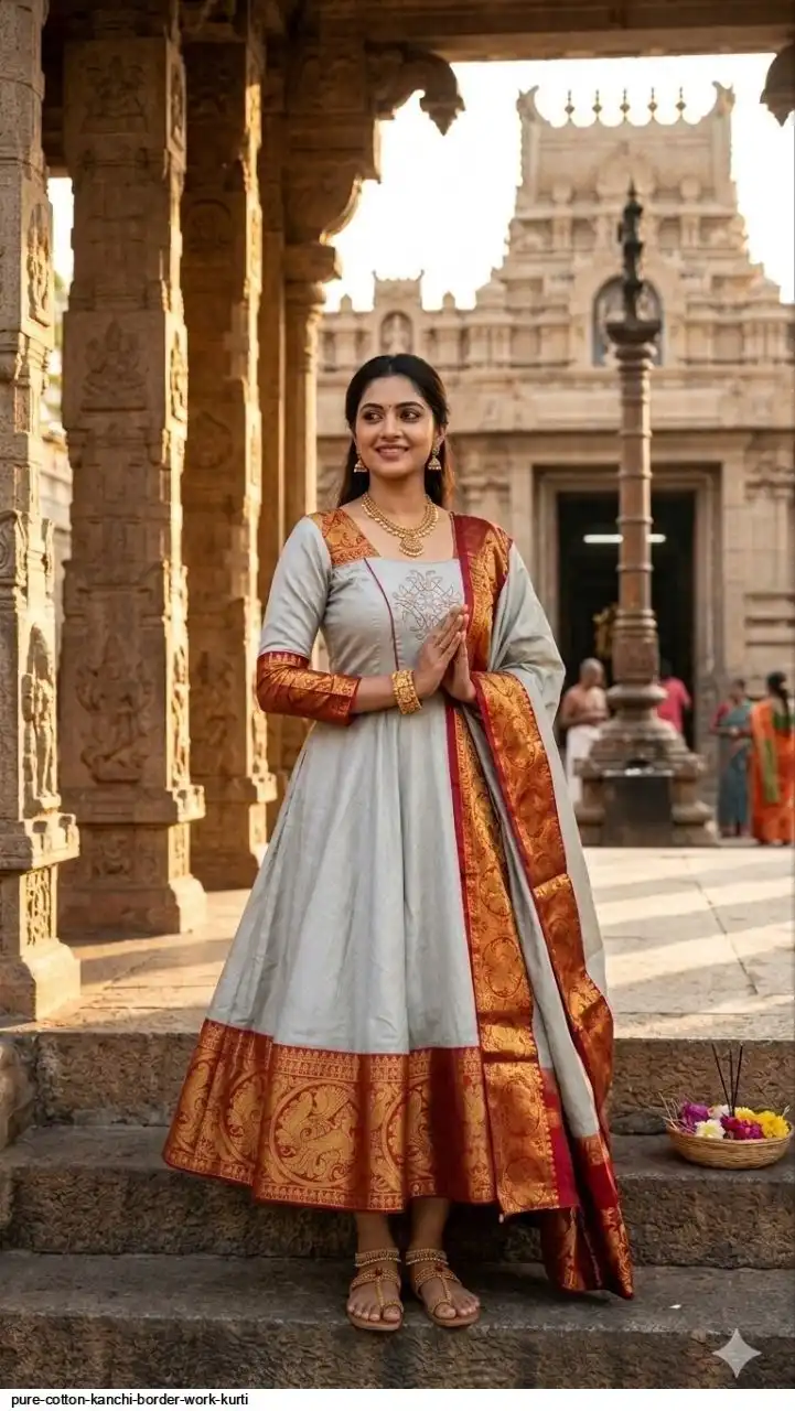 PURE COTTON KANCHI BORDER WORK KURTI 6
